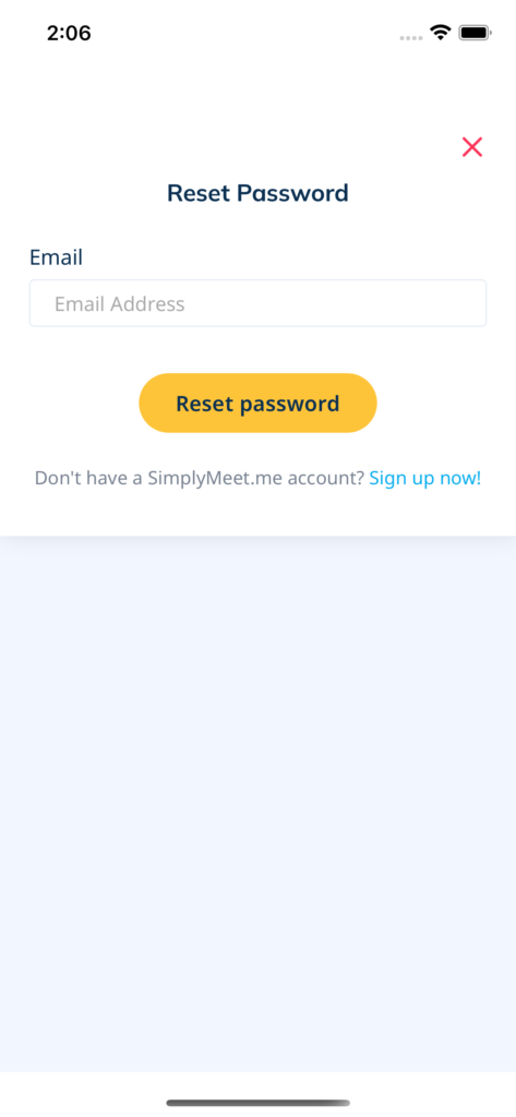 reset your account password