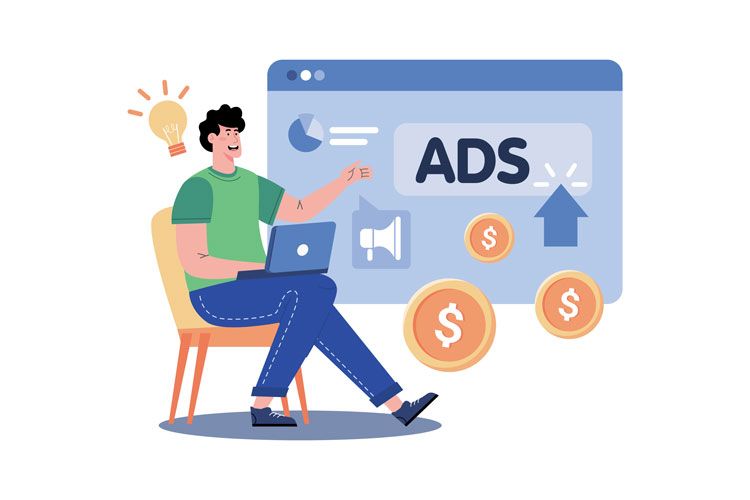 ad spend with cartoon